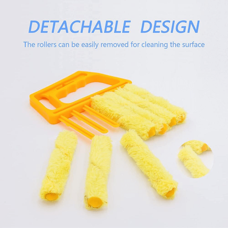 1pc, Washable Window Cleaning Brushes With Microfibers For Effortless Dust Collection And Blinds Cleaning