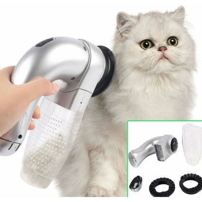 Pet Vacuum Grooming Brush – Electric Hair Remover Comb for Cats & Dogs