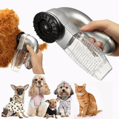 Pet Vacuum Grooming Brush – Electric Hair Remover Comb for Cats & Dogs