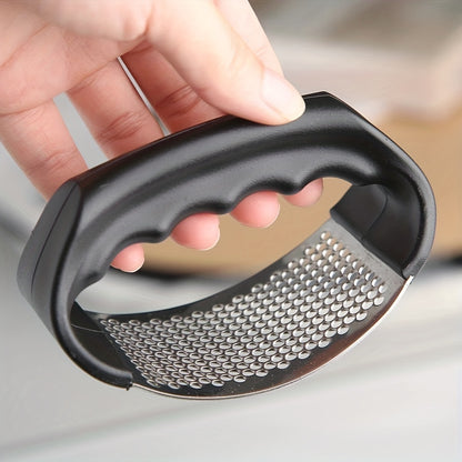 1pc Garlic Crusher Manual Ring Black Vegetable Cutter Kitchen Vegetable And Fruit Gadgets Masher Stainless Steel Garlic Press Chopping Accessories for restaurants/supermarkets