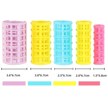 6-14pcs 5 Sizes Hairdressing Hair Curler Rollers Home Use DIY Magic Double Layer Styling Roller Roll Curler Hair Styling Tools