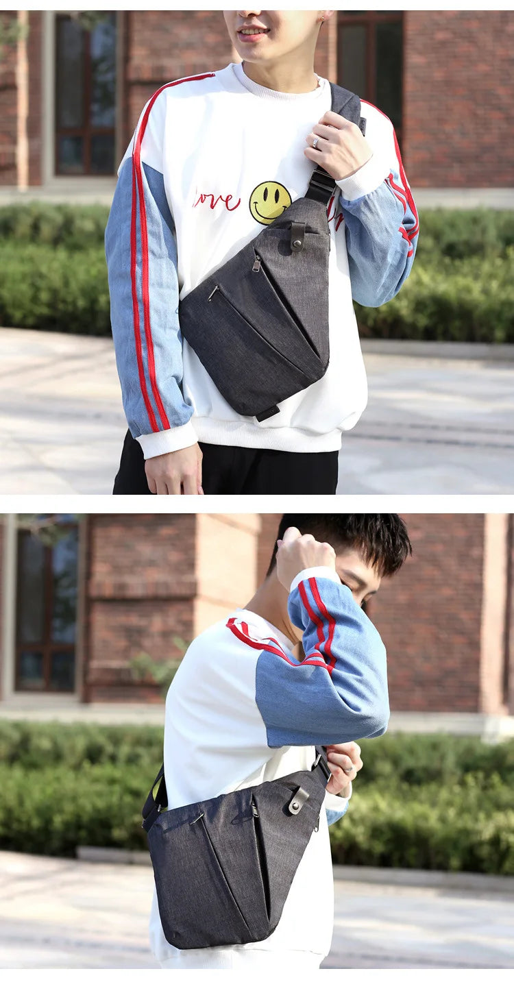 Anti-Theft Travel Sling Bag – Lightweight Crossbody Shoulder Bag for Men & Women | Secure, Waterproof, Hidden Zipper