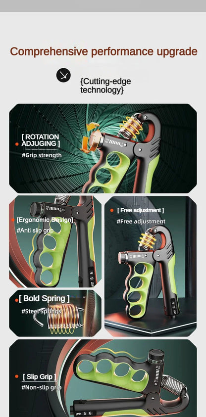 Grip Strength Trainer – Adjustable 5–150kg | Built-In Counter | Hand, Finger & Forearm Strengthener