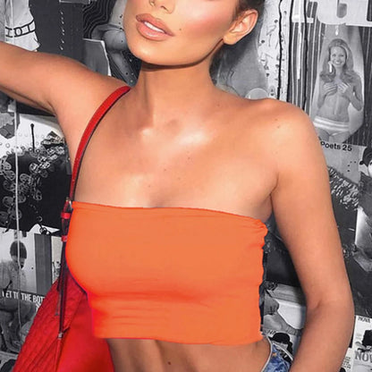 Lingerie Vest Women\'s Bras Summer Stretch Wrap Bandeau Basic Breathable Comfortable Commuter Sexy Solid Color