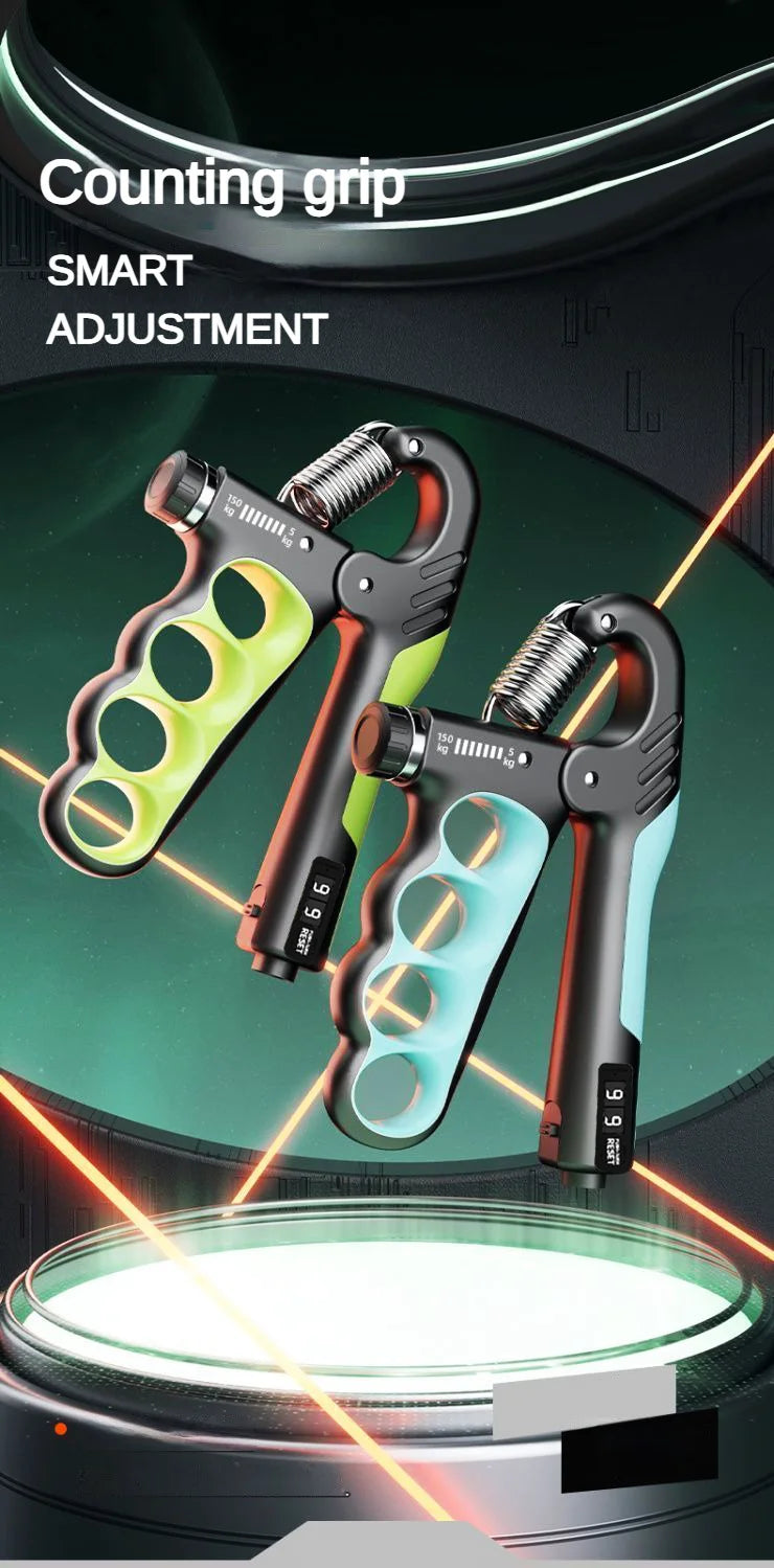 Grip Strength Trainer – Adjustable 5–150kg | Built-In Counter | Hand, Finger & Forearm Strengthener