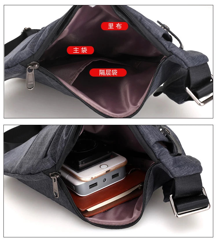 Anti-Theft Travel Sling Bag – Lightweight Crossbody Shoulder Bag for Men & Women | Secure, Waterproof, Hidden Zipper