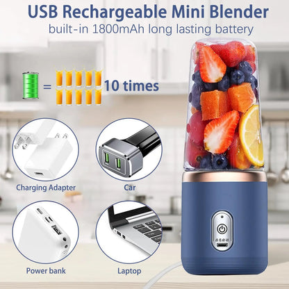 Portable Double-Cup USB Blender – Smoothie & Juice Maker