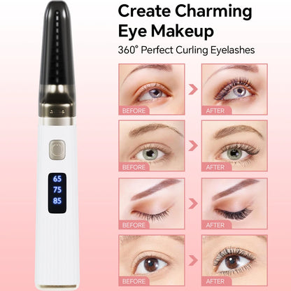 Electric Heated Eyelash Curler – Fast Heating | USB Rechargeable | Adjustable Temperature | Natural Long-Lasting Curl