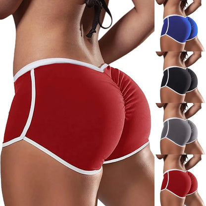 Womens Gym Fitness Sports Shorts Elastic Waist Butt-lift Buttocks Yoga Hot Pants Sexy Breathable Lingerie Ultra-Thin Underwear