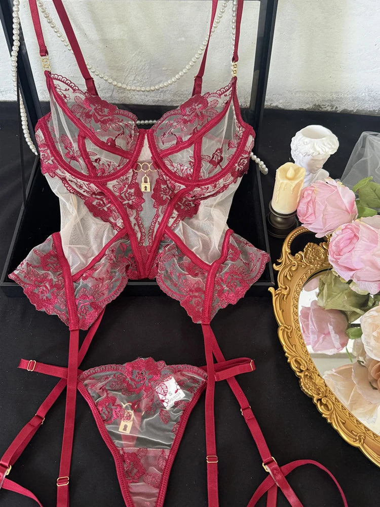 Lingerie For Women In Offers Diamond Girl Super Sexy Push Up Lace See-Through Bra Hot Beautiful Undewear Fantasy Outfit