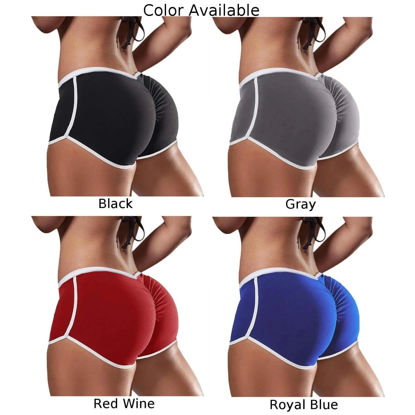 Womens Gym Fitness Sports Shorts Elastic Waist Butt-lift Buttocks Yoga Hot Pants Sexy Breathable Lingerie Ultra-Thin Underwear